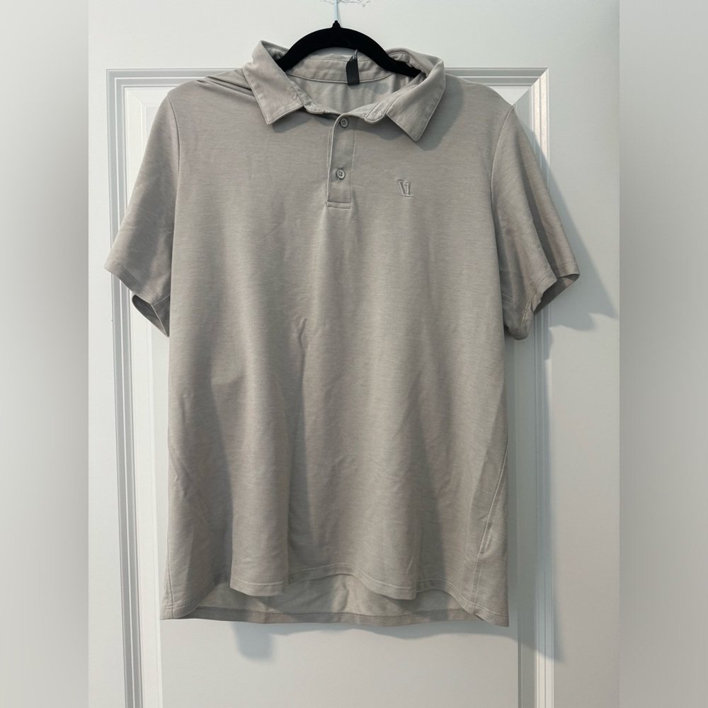 Vuori grey polo shirt short sleeve